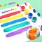 1,400-Piece Bulk Acrylic Paint Set - 100 Strips of 12 Washable Colors with 200 Paintbrushes - Mini Paint Pod Kit for Classroom, Art Parties, Students, and DIY Group Crafts (1,200 Paint Pods Total)
